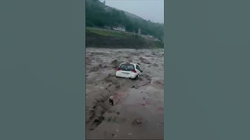 Rain News Today | Dramatic Visual Of Car Swept Away In Monsoon Fury | News18 #shorts #viralvideo