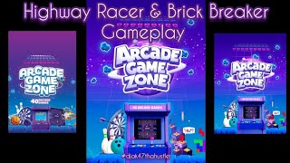 Arcade Game Zone (XBOX Series X|S) | Highyway Racer & Brick Breaker Gameplay screenshot 3