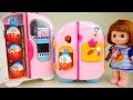 Kinder joy and baby doll refrigerator surprise eggs  popcorn toys