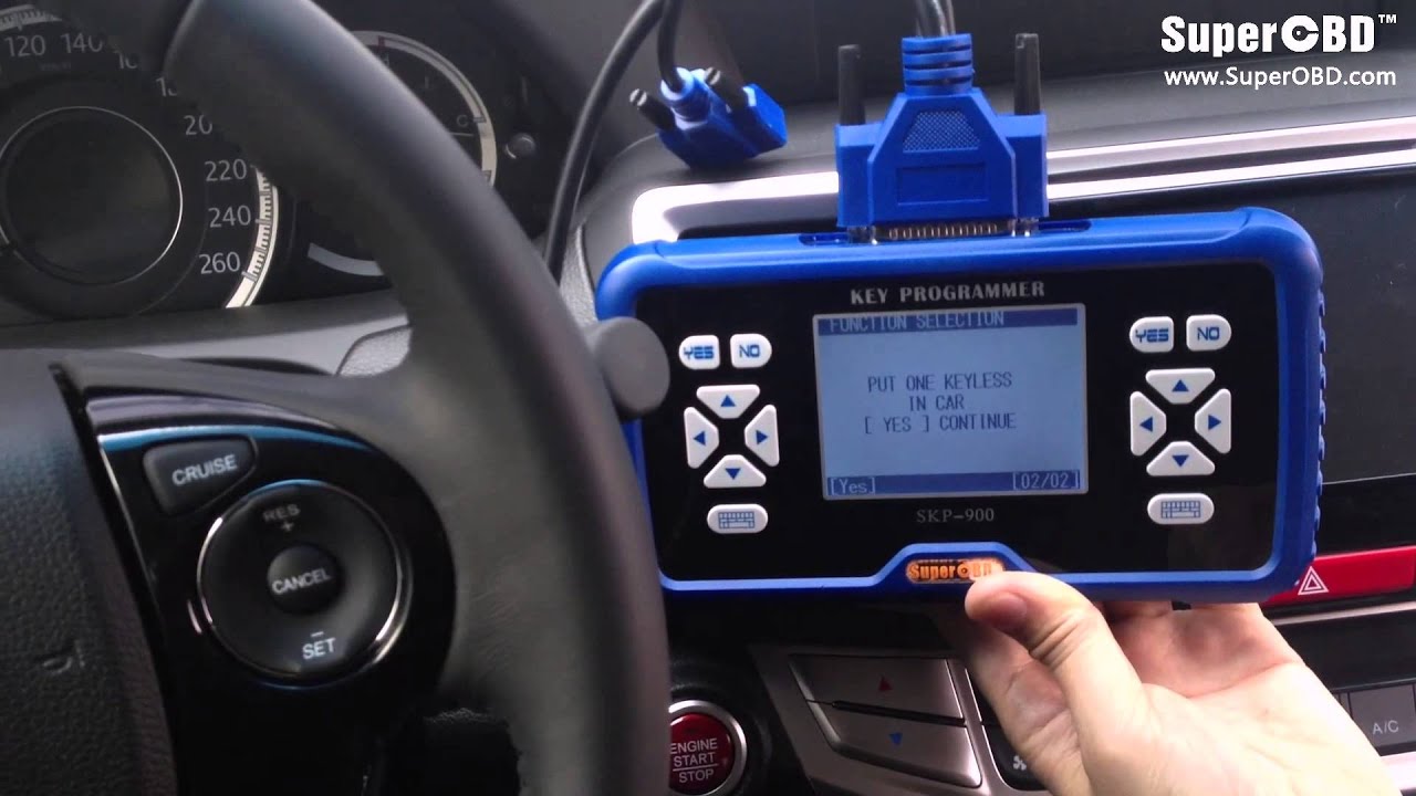 2014 HONDA ACCORD SMART KEY for SKP-900 Key Programmer - YouTube