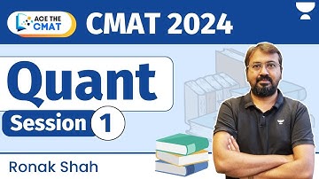 Ace the CMAT 2024 | Quant | Arithmetic - Session 01 | Percentage | Ronak Shah