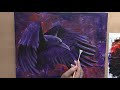 Acrylic Painting | Raven drawing | Satisfying Art | Живопись акрилом | Ворон | Рисуем ворона