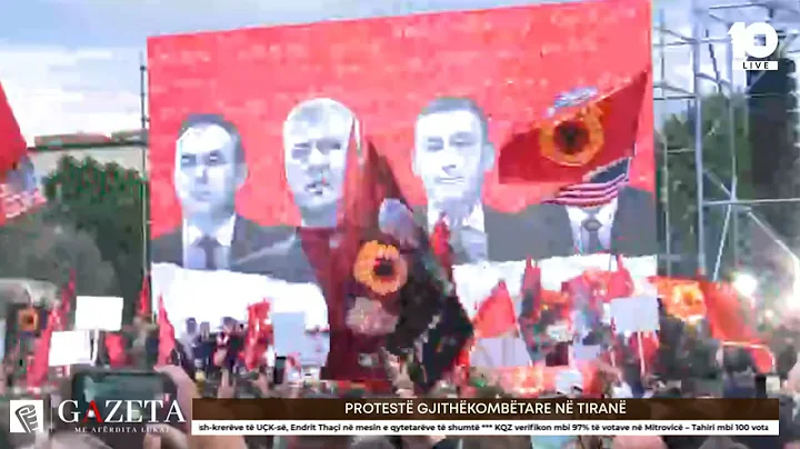 Marshi i UÇK-së, i interpretuar nga Arif Valdi, përcjell emocione në protestën gjithëkombëtare