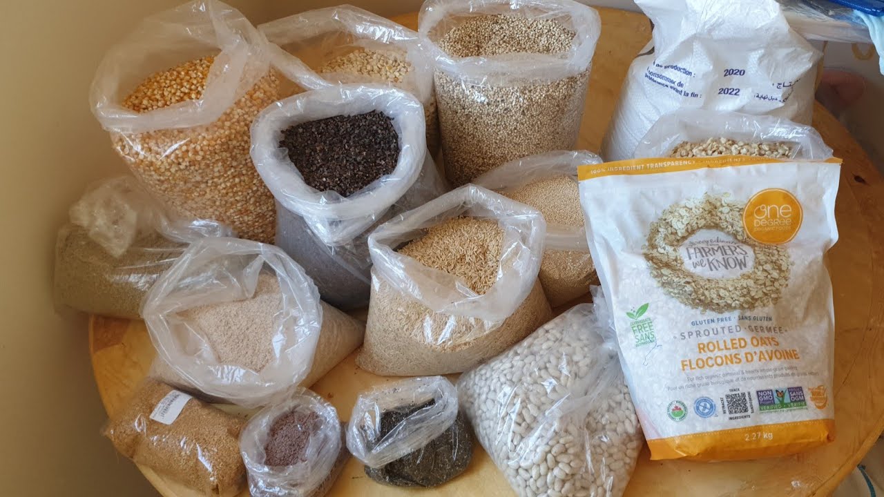 انواع حبوب خالية من غلوتين شوفان حنطة ذرة ...  توصيل لجميع المدن جزء الاول