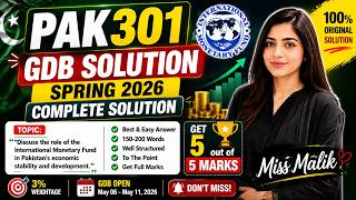 PAK301 GDB Solution | PAK301 Spring 2026 Complete Solution | Miss Malik