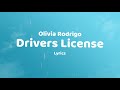 Olivia rodrigo  drivers license lyrics