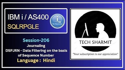 DSPJRN Command -  Filtering journal entries with Sequence number | ibmi training | as400 tutorial |