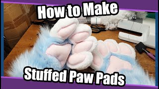 How To Make Puffy Paw Pads On Fursuit Hand Paws | Fursuit Tutorial + PDF Pattern