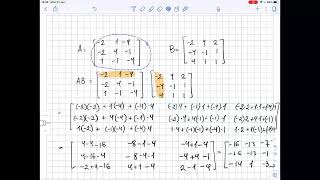 if a=\begin{bmatrix}-2 & 1&-4 \\-2 & 4&-1 \\ 1 &-1 &-4 \end{bmatrix} \text{ and } ... | plainmath