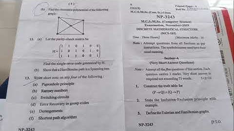 ccsu msc cs 1sem discrete mathematics previous year question paper 2017 and 2019.