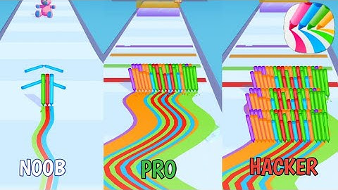 NOOB vs PRO vs HACKER-in Pencil Rush 3D-✅ Max levels gameplay Android ios