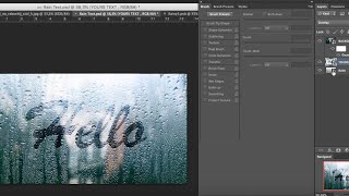 How to create RAIN TEXT EFFECT, Overlays & Brush Rain in PS