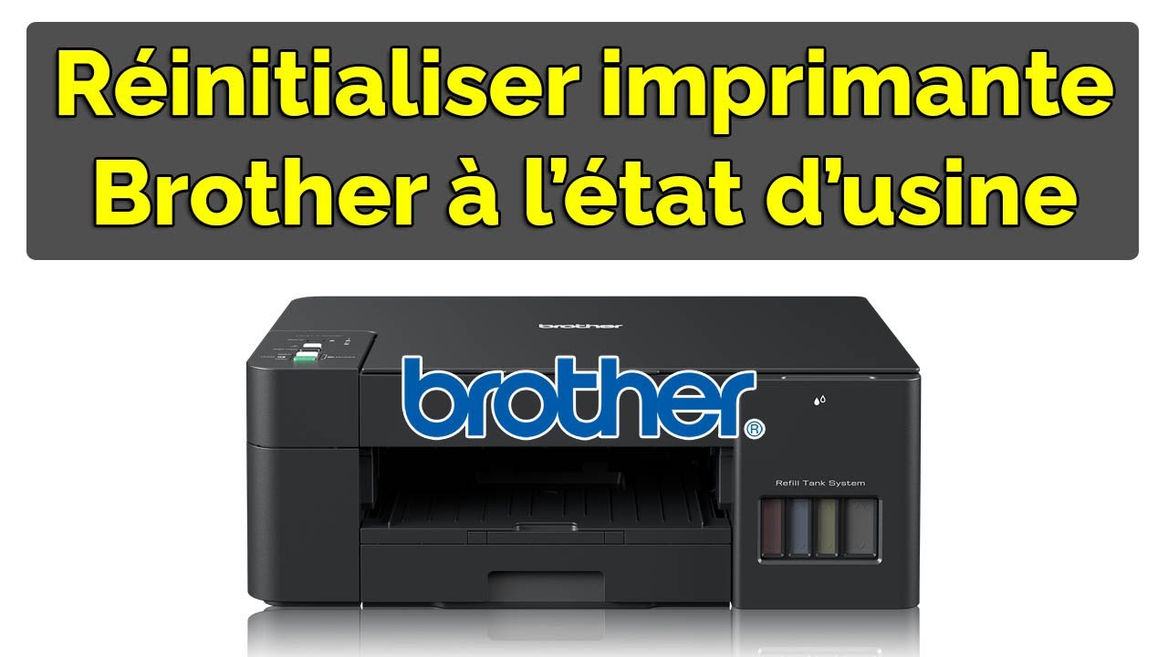 Comment réinitialiser une imprimante Brother DCP T420W, DCP T220 - YouTube
