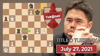 Hikaru Takes Advantage of Late Blunder | Titled Tuesday