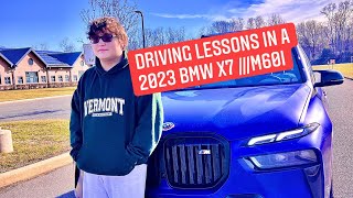 Val Taking Driving Lessons in a 2023 BMW X7 M60i