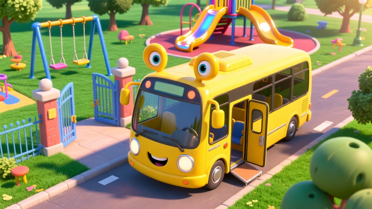Beep Beep Bus Time Fun 🚌 | Happy Bus Song for Kids | Sing Along Ride