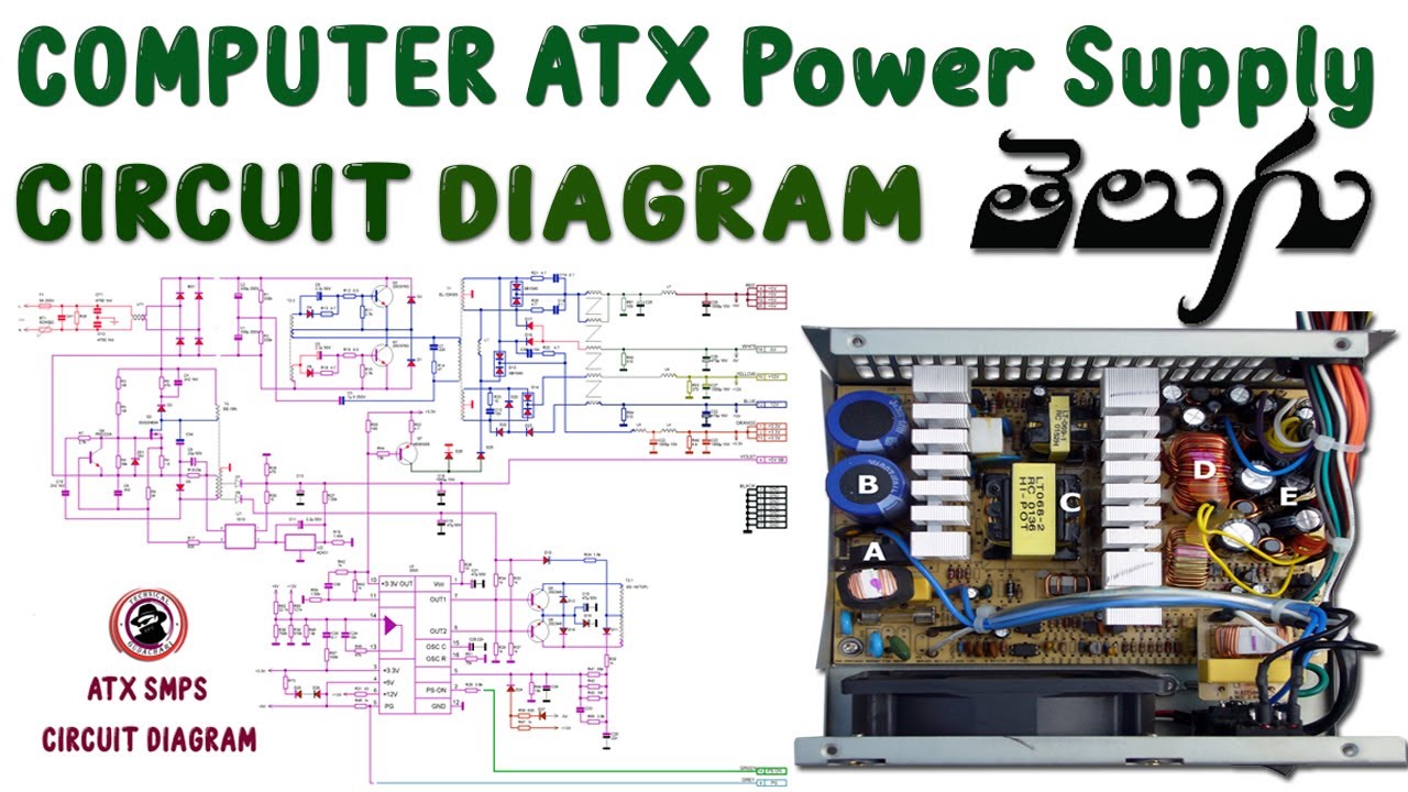 Computer SMPS Circuit Diagram in Telugu - YouTube