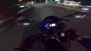 Yamaha R3 first highway ride! (Night Ride)