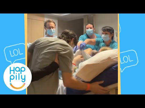 First-Time Dad Faints In Delivery Room as Girlfriend Gives Birth