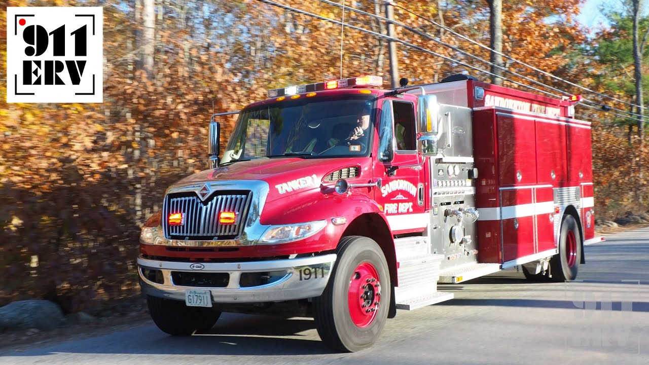 Sanbornton Fire Truck Responding Tanker 1 YouTube