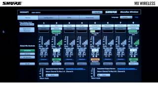 Shure Microflex Wireless: Software/GUI screenshot 1