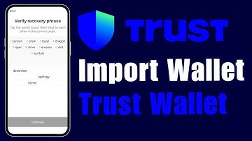 How To Import Your Wallet Into Trust Wallet !