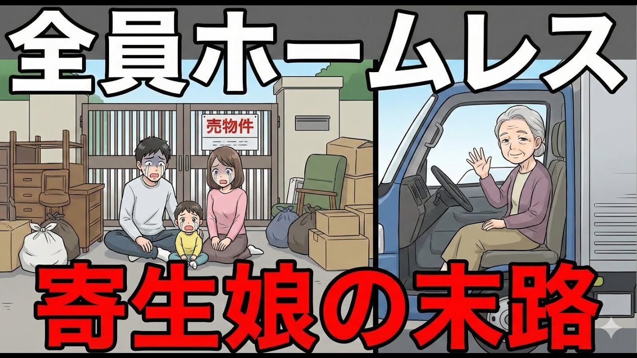 「警察を呼ぶ！」と私を脅す寄生娘。私が無言で差し出した『家の売却証明書』の日付を見た瞬間、娘夫婦が土下座してきたw