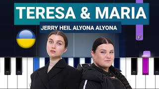Jerry Heil, Alyona Alyona - Teresa & Maria |   (Easy Piano Tutorial) Ukraine 2024