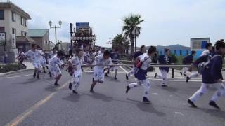 20160917 1027やわたんまち1日目年番神明町木遣りにて北條海岸集合場所に