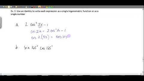 Simplifying Expressions using Double Angle Identities