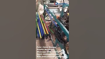 Automatic Mop Broom Wooden Handle Cap Install and Nailing Machine