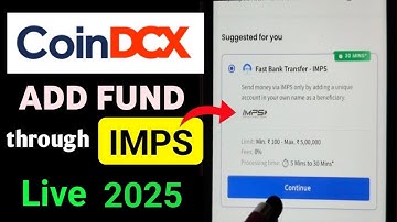 CoinDCX fund add kaise kare | CoinDCX fund add via IMPS | How to add fund in coin dcx | Coin dcx