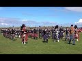 Massed Highlands pipes & drums at Nairn 6/8 marches Farewell to the Creeks, Leaving port Askaig