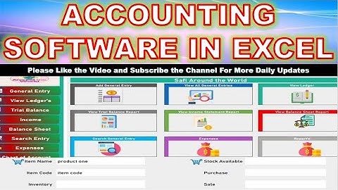 How to make Accounting Software in Excel |excel accounting software |accounting in excel |account