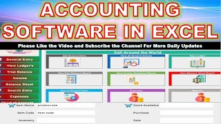 How to make Accounting Software in Excel |excel accounting software |accounting in excel |account