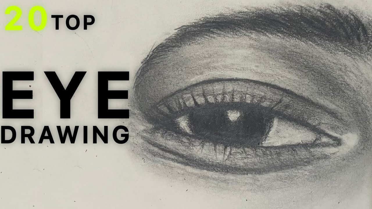 😳 Easy Eye Drawing Tutorial for Beginners |Step by Step Pencil Drawing Lesson / Top 20