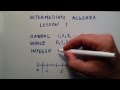 Intermediate Algebra: Introduction to Numbers