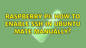 Raspberry Pi: How to enable SSH in Ubuntu Mate manually?