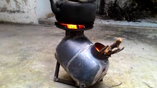 Rocket Stove made from a freon tank Part 1