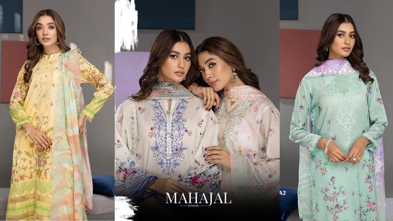 Pakistani Mahajal by Gulljee Vol 11 Cotton Dress 2023 | Mahajal by ...