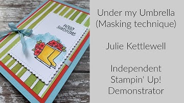 Under my Umbrella Card (masking technique)
