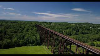 drone filmed train trestle 2