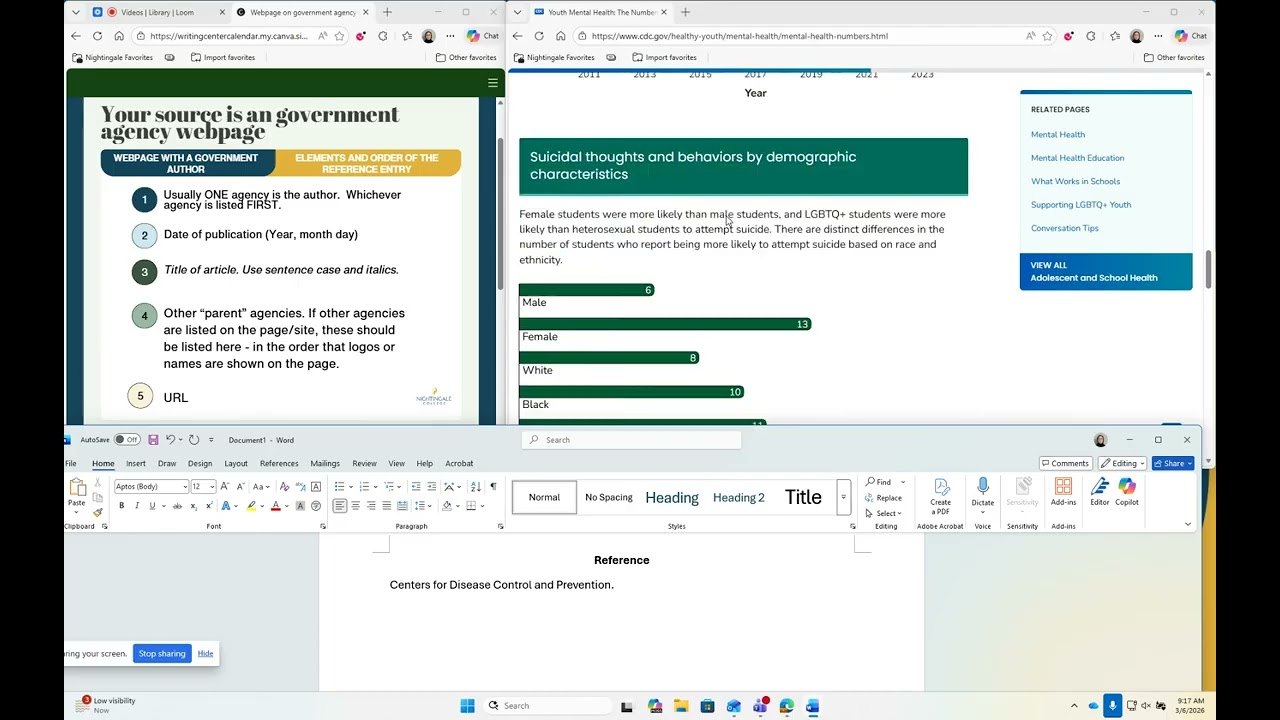 Government Agency Reference Walk-Through