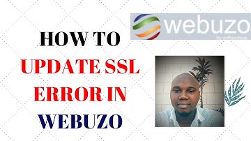 How to update SSL Webuzo error