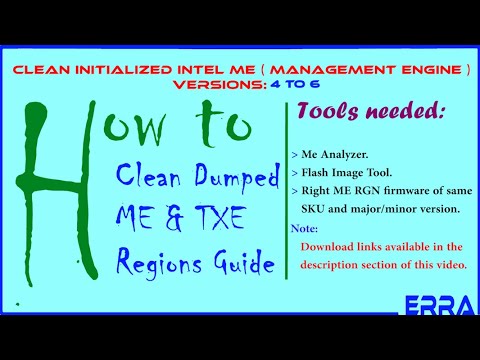 Clean intel ME Regions Guide : Version 4 to 6 | Enjoy