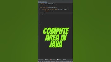 COMPUTING AREA OF CIRCLE IN JAVA