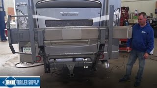 Hydralift Motorcycle Lift Installed on a Class A Motorhome