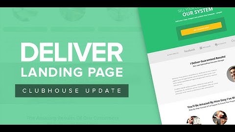 OptimizePress Club: Deliver - Landing Page Template