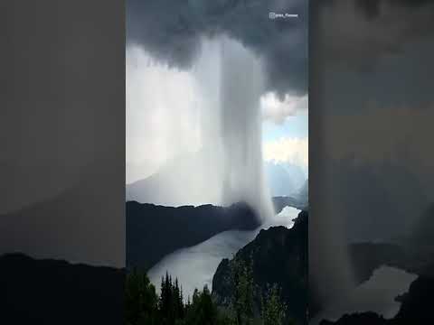 🌧 Avusturya’daki Millstatt gölü üzerinde patlayan yağmur bulutu | Allah’ın mucizesi...
