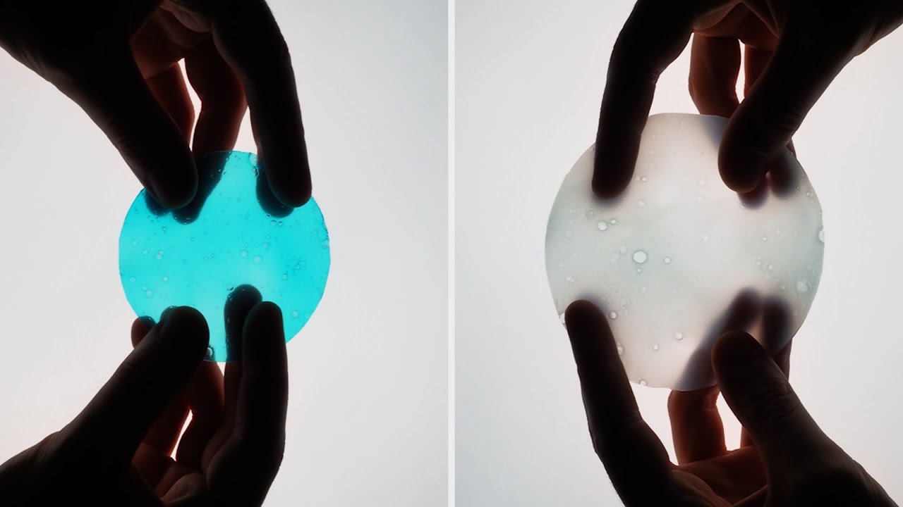 Homemade Bioplastic: testing starch bioplastic underwater - YouTube
